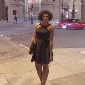 Black Express open back dress